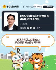 [ㄷㄷ한 조례] 📌“ 야간 관광의 시대를 열다. 빛으로 밝히는 충남의 미래! ”